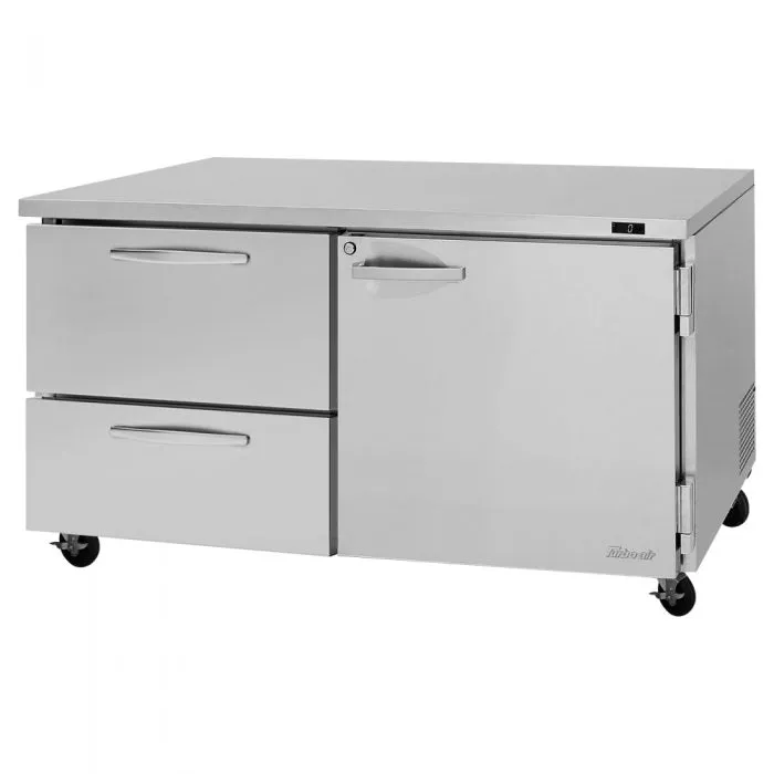 Turbo Air - PUF-60-D2R(L)-N, 2 Drawers 1 Right(Left) Hinged Door Undercounter Freezer