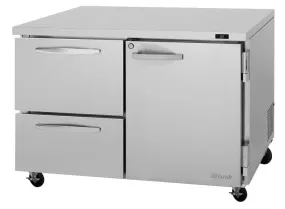 Turbo Air - PUR-48-D2R(L)-N, 2 Drawers 1 Right(Left) Hinged Door Undercounter Refrigerator