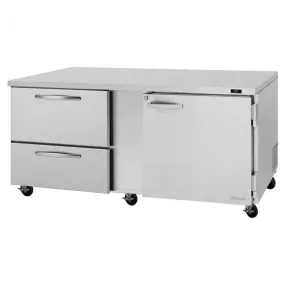 Turbo Air - PUR-72-D2R(L)-N, 2 Drawers 1 Right(Left) Hinged Door Undercounter Refrigerator