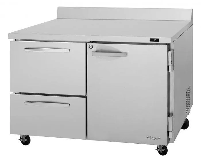 Turbo Air - PWF-48-D2R(L)-N, 1 Solid Door 2 Drawers Worktop Freezer