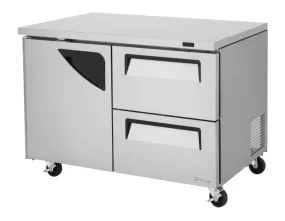 Turbo Air - TUF-48SD-D2-N, 1 Solid Door 2 Drawers Undercounter Freezer