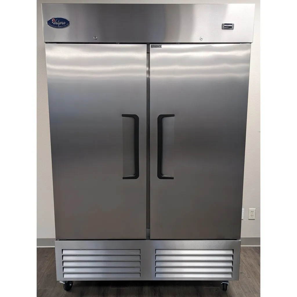 Valpro VP2R-HC, Two Door 54" Reach In Refrigerator, Stainless Steel, 49 cu.ft.