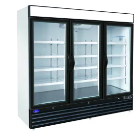 Valpro VP3R-72HC, Three Glass Door 81" Merchandiser Refrigerator, 72 cu.ft.