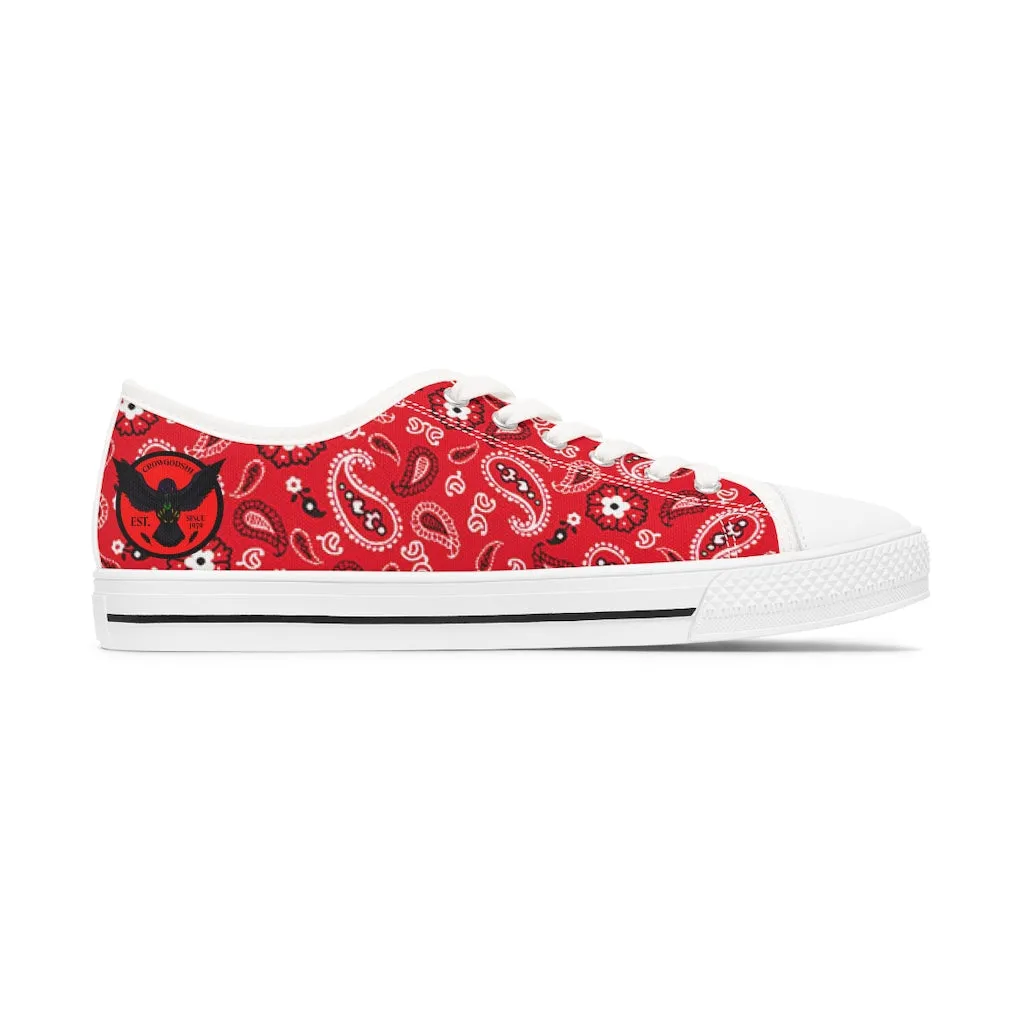 Women's Crowgodshi Red Colors Low Top Sneakers