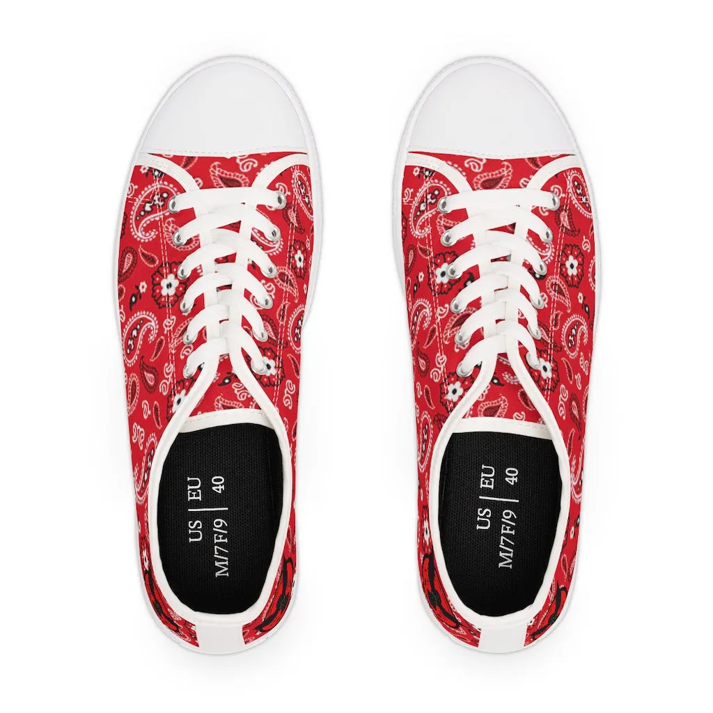 Women's Crowgodshi Red Colors Low Top Sneakers