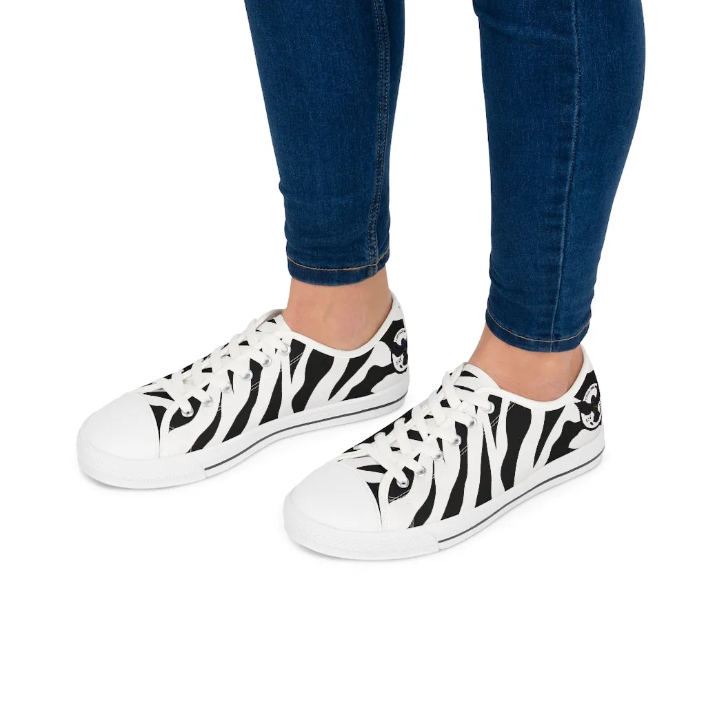 Women's Crowgodshi White Tiger Low Top Sneakers