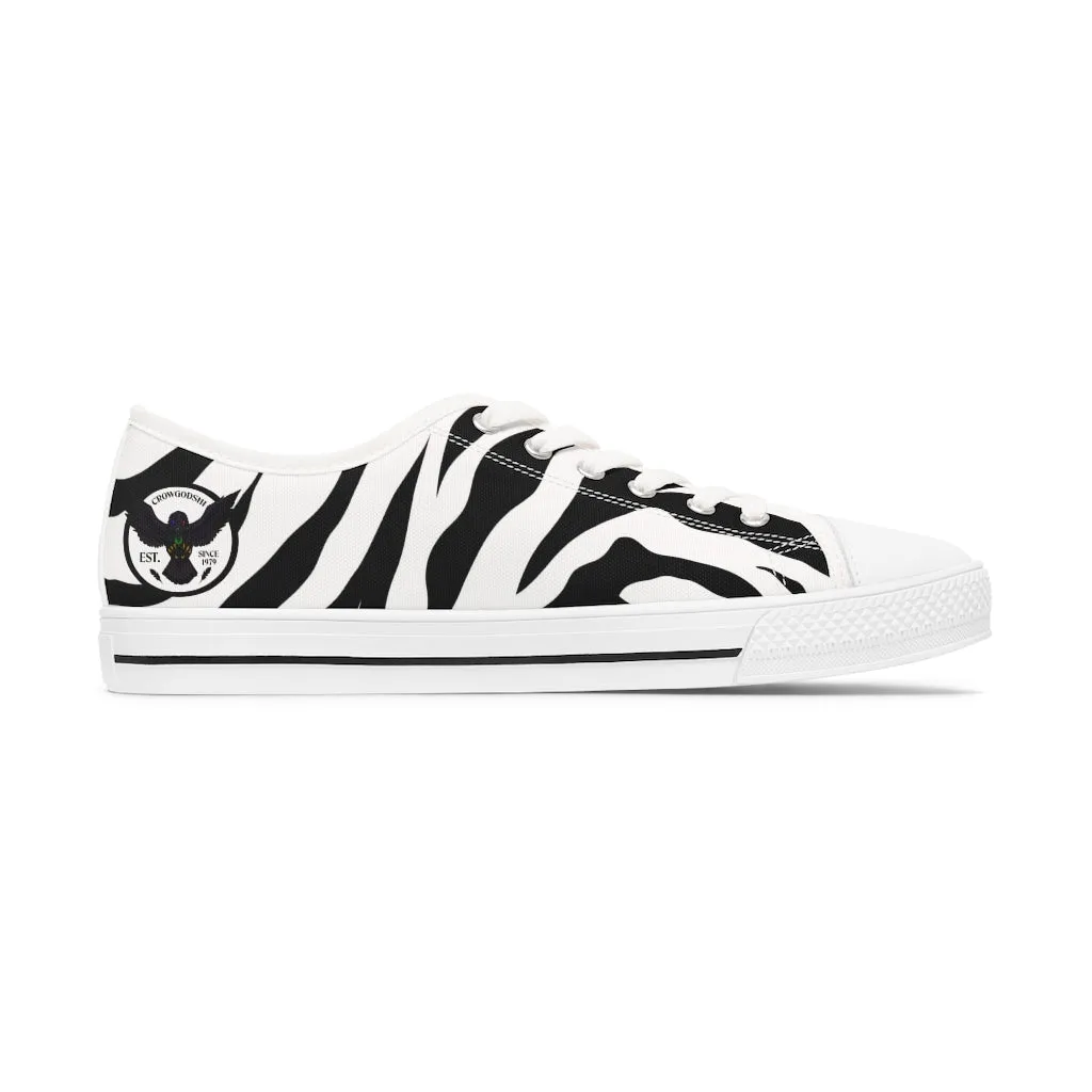 Women's Crowgodshi White Tiger Low Top Sneakers