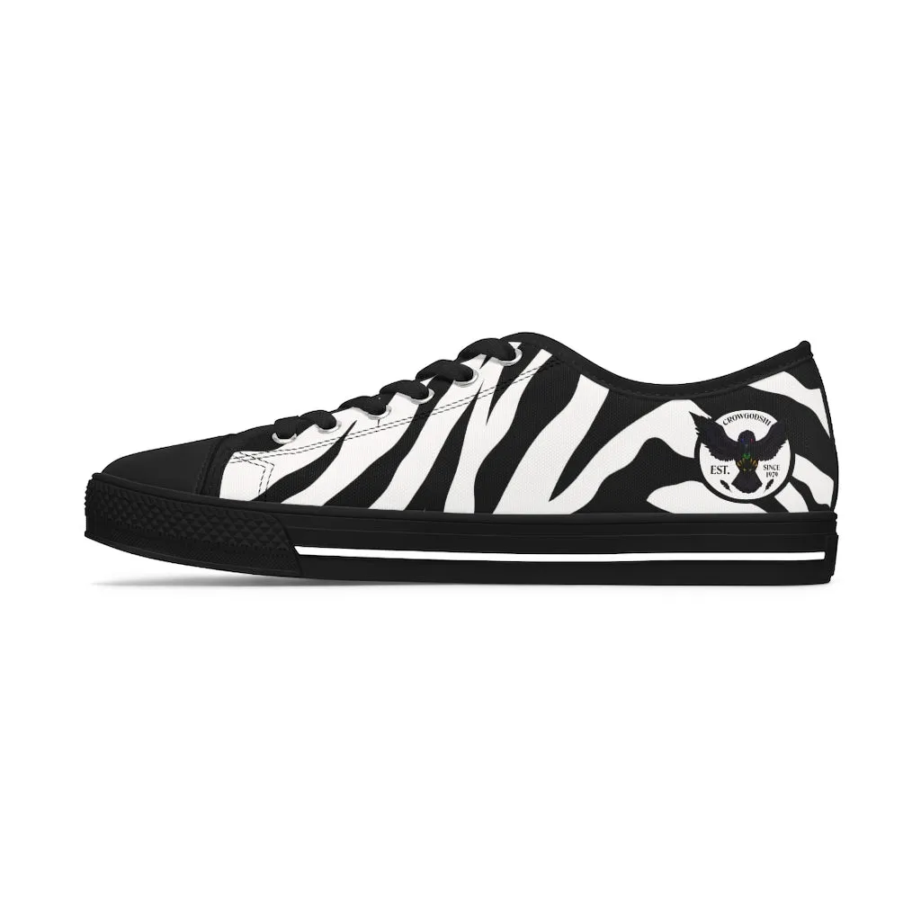 Women's Crowgodshi White Tiger Low Top Sneakers