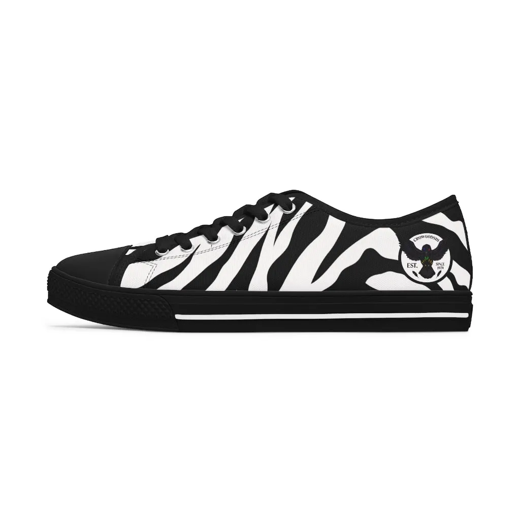 Women's Crowgodshi White Tiger Low Top Sneakers