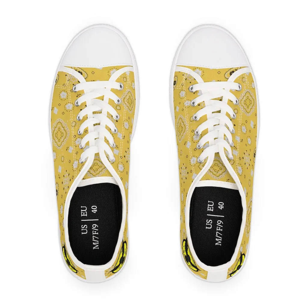 Women's Crowgodshi Yellow Colors Low Top Sneakers