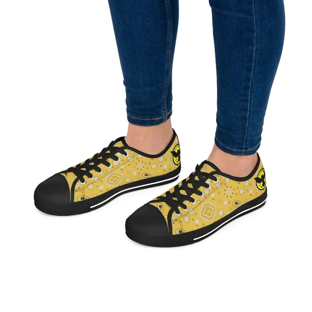 Women's Crowgodshi Yellow Colors Low Top Sneakers