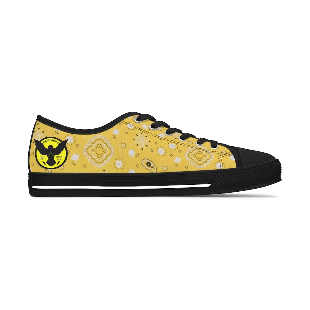 Women's Crowgodshi Yellow Colors Low Top Sneakers